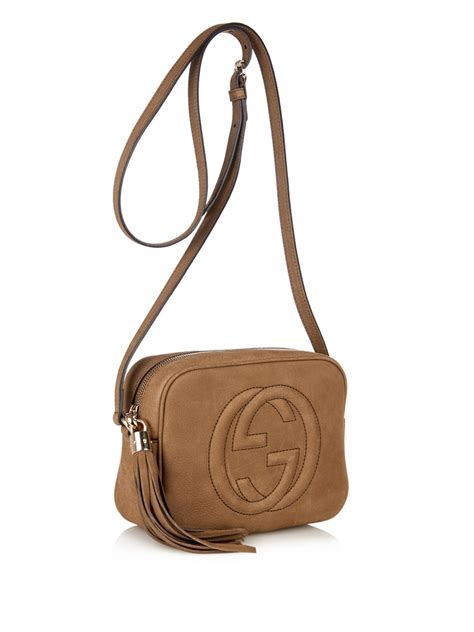 gucci brown leather crossbody|Gucci black leather crossbody handbags.